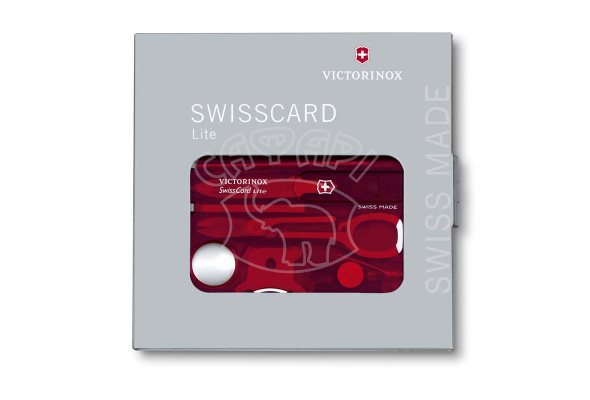 Нож-кредитка Victorinox SwissCard LITE Red с фонариком