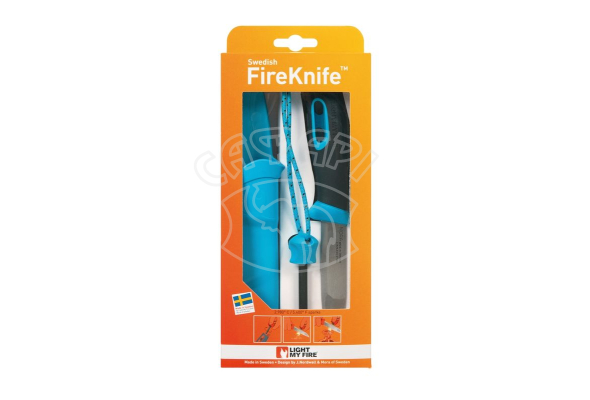 Ніж-кресало LIGHT MY FIRE FireKnife Black Pin-pack Cyan Blue