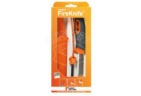 Ніж-кресало LIGHT MY FIRE FireKnife Black Pin-pack Orange