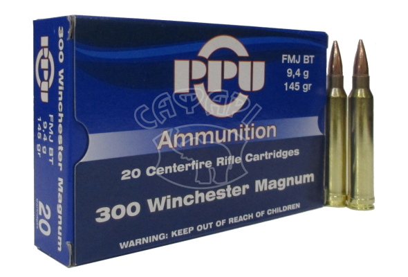 Патрон PPU Partizan k .300 WM FMJ BT 145 gr