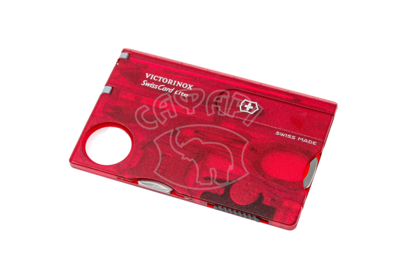 Нож-кредитка Victorinox SwissCard LITE Red с фонариком