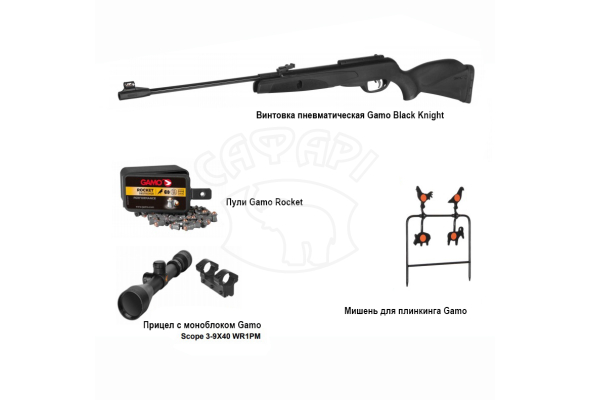 Гвинтівка пневматична Gamo Black Knight (комплект)
