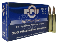 Патрон PPU Partizan k .300 WM FMJ BT 145 gr