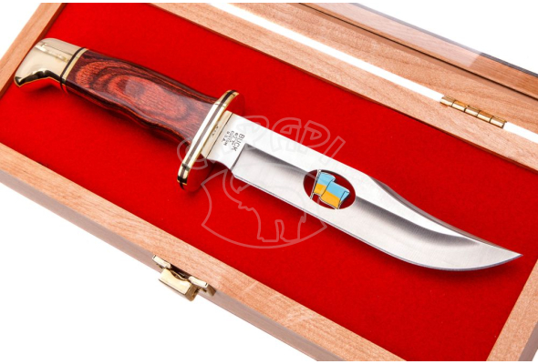 Ніж з фіксованим лезом Buck Buck 119 Ukrainian wood