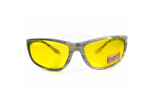Тактичні окуляри для мотоциклістів Global Vision Hercules-6 Digital Camo yellow лінзи жовті