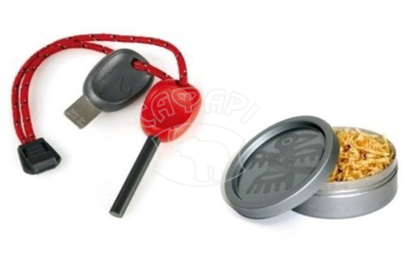 Набір кресало + тріски в банці LIGHT MY FIRE FS Scout 2.0+Tinder Dust Combo Red