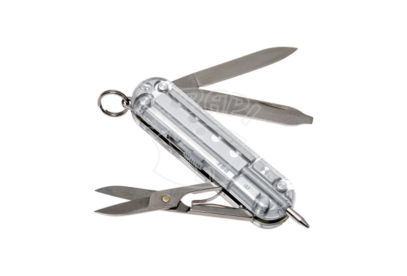 Мультитул-брелок Victorinox Signature Lite с фонариком и ручкой Transparant
