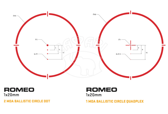 Прицел коллиматорный SIG Optics ROMEO4S RED DOT SIGHT,BALLISTIC CIRCLE DOT,SOLAR