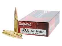 Патрон Black Hills Factory New кал.308 Win пуля Sierra MatchKing HPBT масса 10.9 г