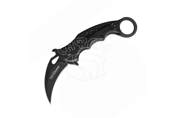 Ніж з складаний лезом (керамбіт) Fox Karambit Black G-10 & Blade Flipper