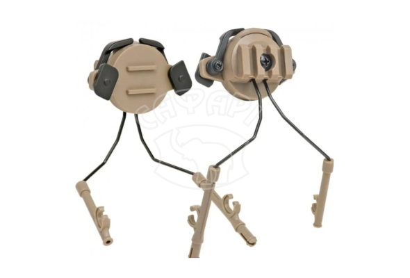 Кріплення адаптер на каску шолом HL-ACC-43-T для навушників Peltor/Earmor/Walkers (tan)
