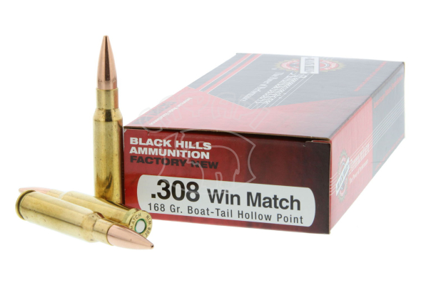 Патрон Black Hills Factory New кал.308 Win пуля Sierra MatchKing HPBT масса 10.9 г